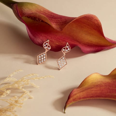 Dangling Kite Diamond Drop Earrings