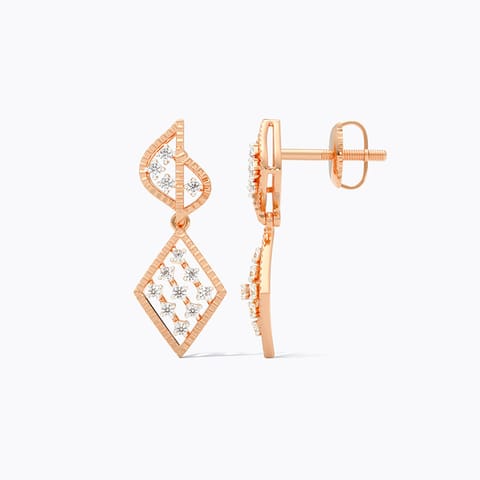 Dangling Kite Diamond Drop Earrings