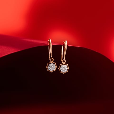 Dangling Web Diamond Drop Earrings