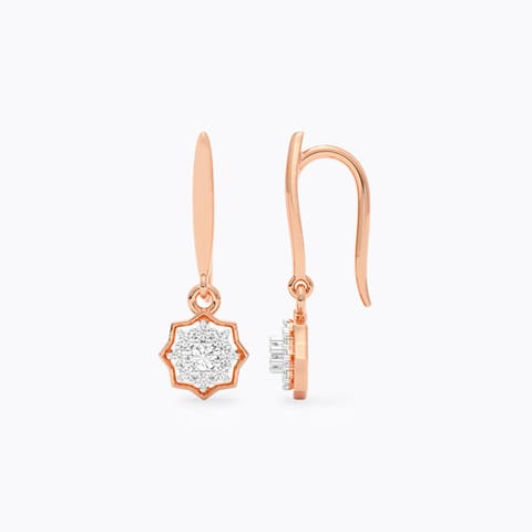 Dangling Web Diamond Drop Earrings