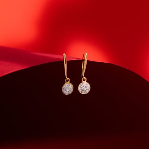 Dangling Sphere Diamond Drop Earrings