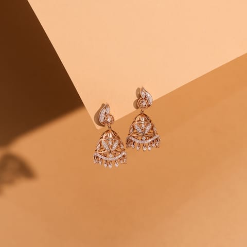 Regal Cutout Diamond Jhumkas