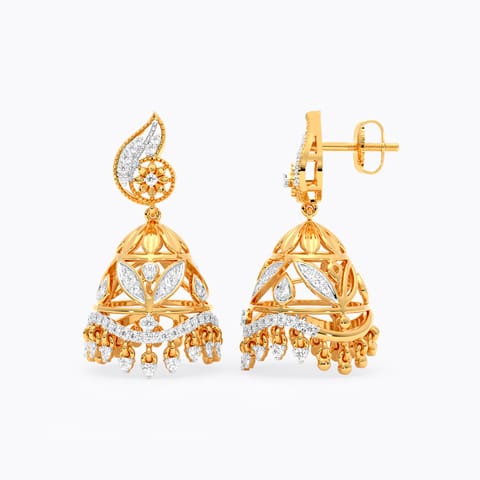 Regal Cutout Diamond Jhumkas