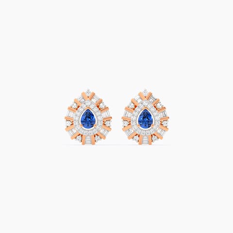 Blue Empress Gemstone Stud Earrings