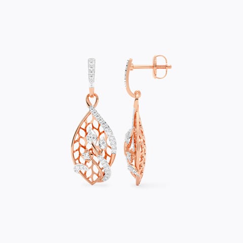 Lattice Diamond Drop Earrings