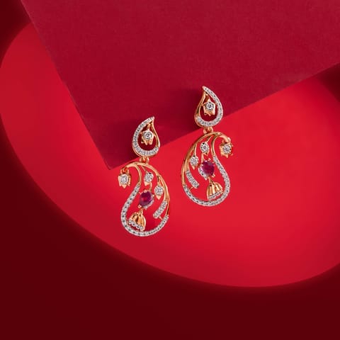 Paisley Gemstone Drop Earrings