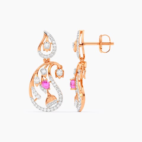 Paisley Gemstone Drop Earrings