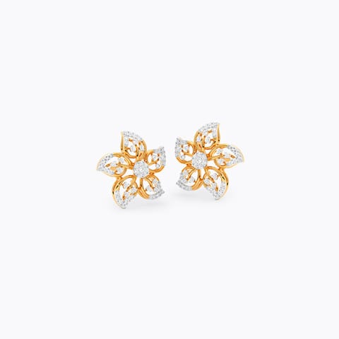 Sparkling Petals Diamond Stud Earrings Sparkling Petals Diamond Stud Earrings