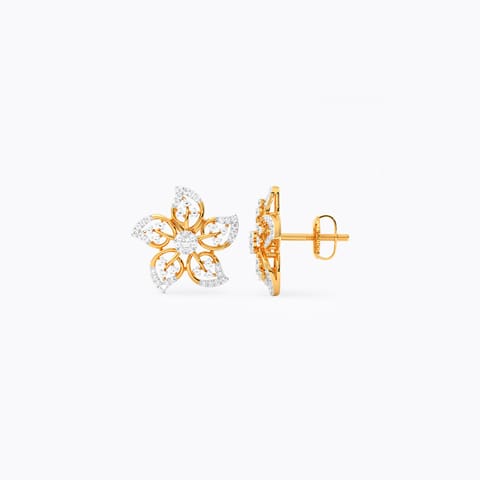Sparkling Petals Diamond Stud Earrings Sparkling Petals Diamond Stud Earrings