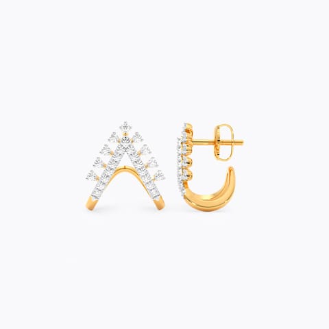 Zenith V Diamond Hoop Earrings Zenith V Diamond Hoop Earrings