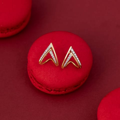 Chevron Spark Diamond Hoop Earrings Chevron Spark Diamond Hoop Earrings