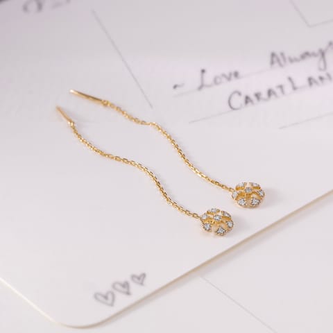 Shimmer Streak Diamond Sui Dhaga Earrings