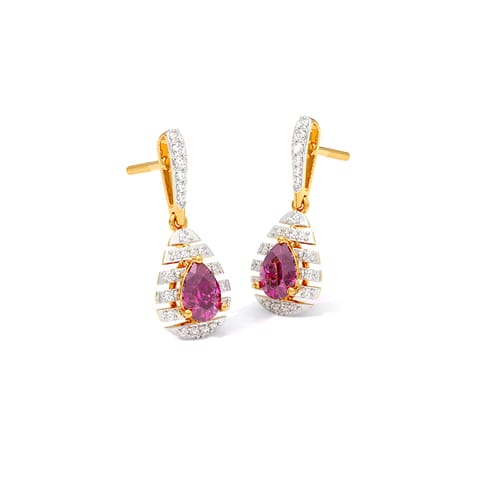 Swaying Rubies Gemstone Drop Earrings Swaying Rubies Gemstone Drop Earrings