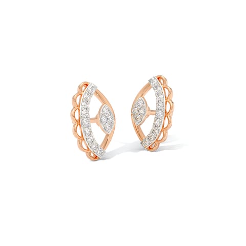 Facet Shine Diamond Stud Earrings