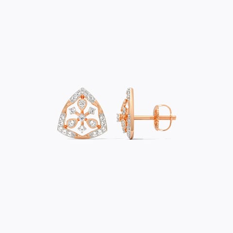 Majestic Triangle Diamond Stud Earrings