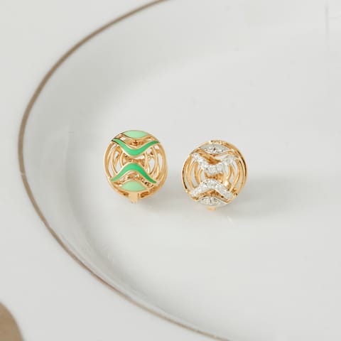 Orbital Spark Reversible Diamond Hoop Earrings Orbital Spark Reversible Diamond Hoop Earrings