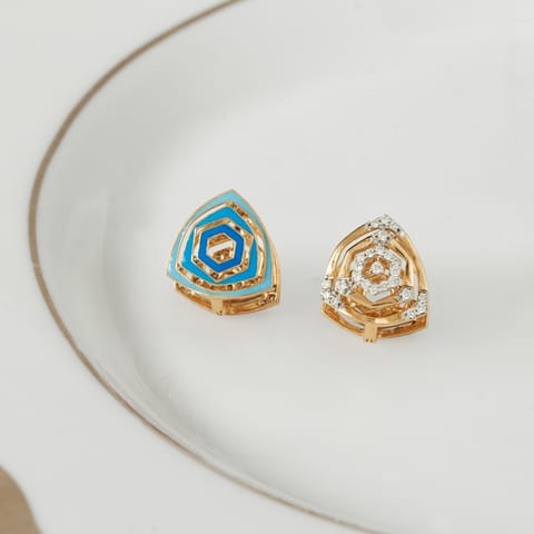 Trilliant Reversible Diamond Hoop Earrings