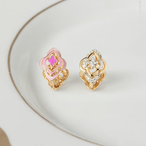 Scallop Shine Reversible Diamond Hoop Earrings