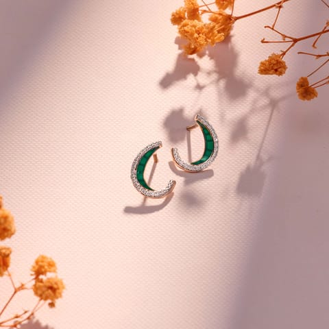 Interlink Glint Diamond Hoop Earrings