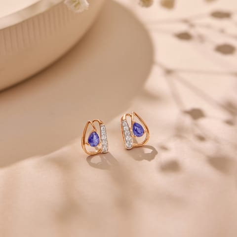 Indigo Majesty Gemstone Stud Earrings