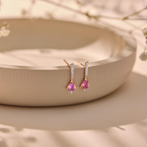 Pink Serenade Gemstone Stud Earrings