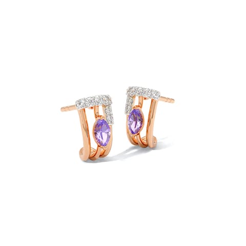 Cosmic Violet Gemstone Stud Earrings Cosmic Violet Gemstone Stud Earrings