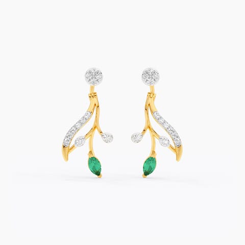 Stunning Green Gemstone Drop Earrings