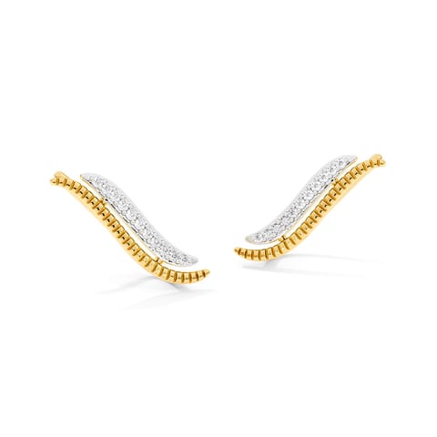 Sleek Shine Diamond Ear Cuffs