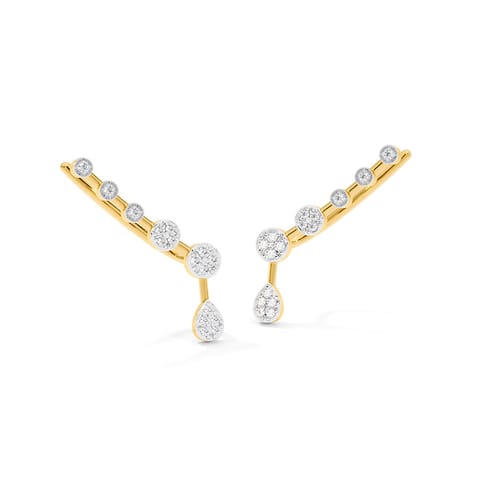 Gleaming Sphere Diamond Ear Cuffs