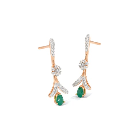 Lustrous Starburst Gemstone Drop Earrings