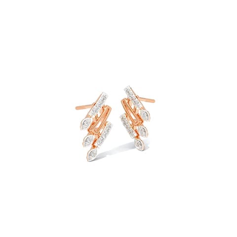Linear Luxe Diamond Stud Earrings