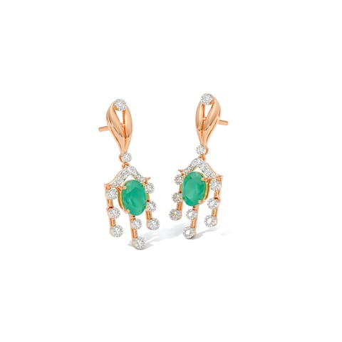 Verdant Elegance Gemstone Drop Earrings Verdant Elegance Gemstone Drop Earrings