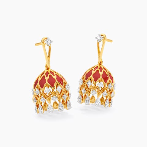 Eternal Noir Diamond Jhumkas Eternal Noir Diamond Jhumkas