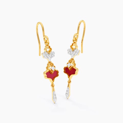 Astral Noir Diamond Drop Earrings