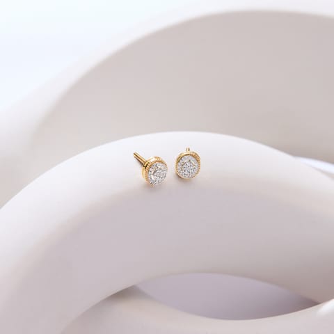 Classic Halo Diamond Stud Earrings