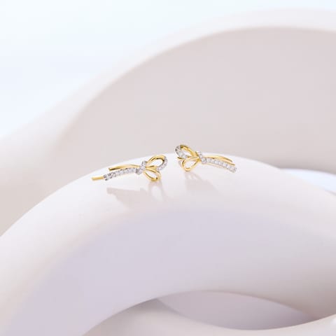 Sparkling Knot Diamond Ear Cuffs