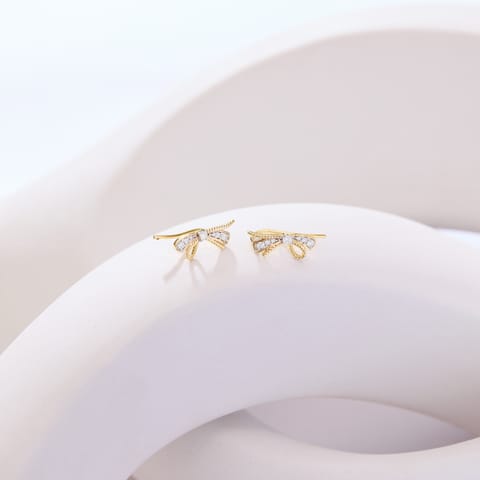 Gleaming Knot Diamond Ear Cuffs