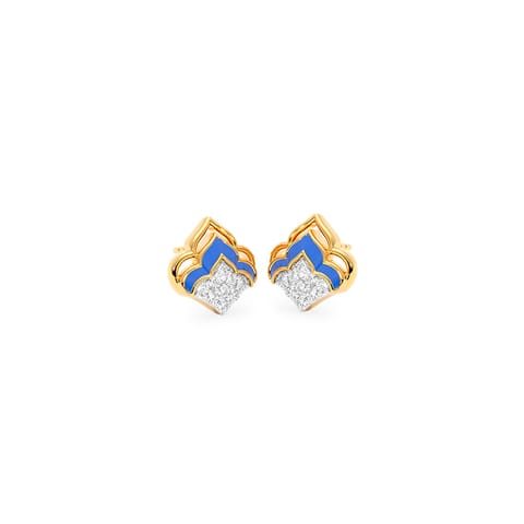 Azure Scallop Diamond Stud Earrings Azure Scallop Diamond Stud Earrings