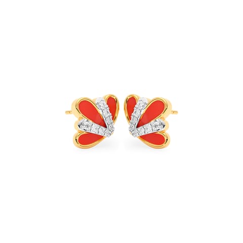 Scarlet Bloom Diamond Stud Earrings Scarlet Bloom Diamond Stud Earrings