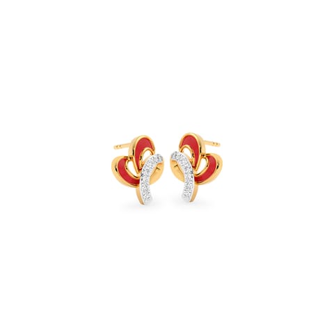 Cerise Swirl Diamond Stud Earrings Cerise Swirl Diamond Stud Earrings