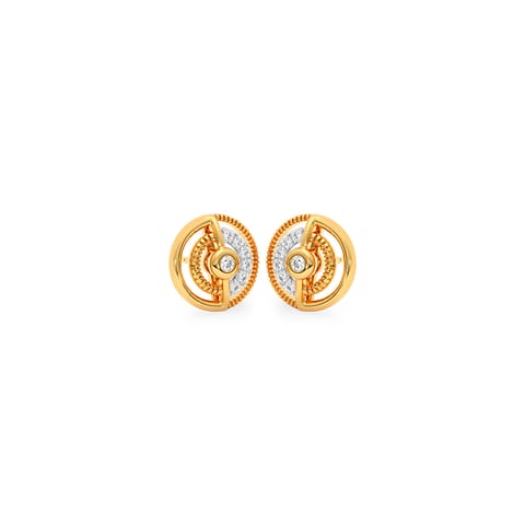 Alluring Loop Diamond Stud Earrings