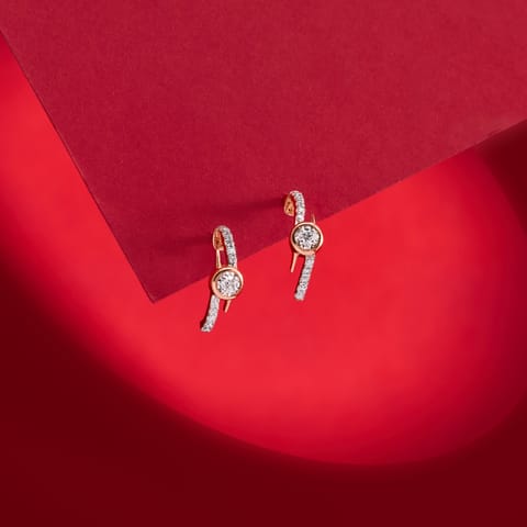 Subtle Glamour Diamond Hoop Earrings