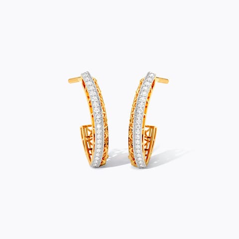 Citrine Trellis Gemstone Hoop Earrings