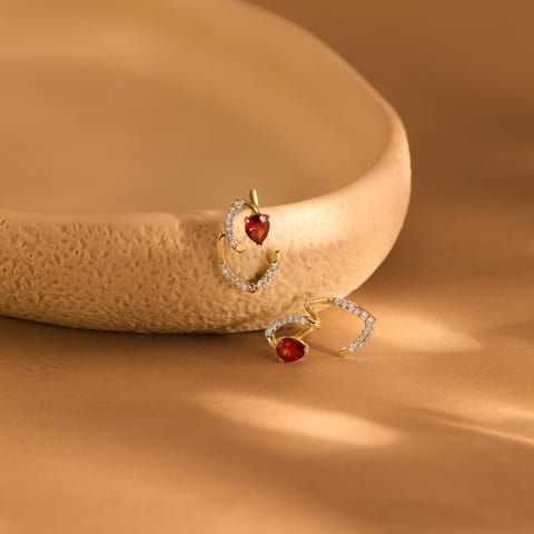 Swirly Red Gemstone Stud Earrings Swirly Red Gemstone Stud Earrings