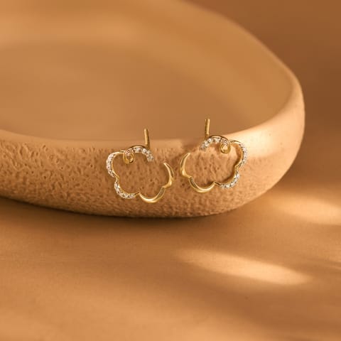 Swirly Floral Diamond Stud Earrings Swirly Floral Diamond Stud Earrings