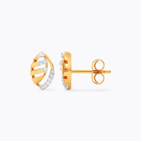 Marquise Cutout Diamond Stud Earrings