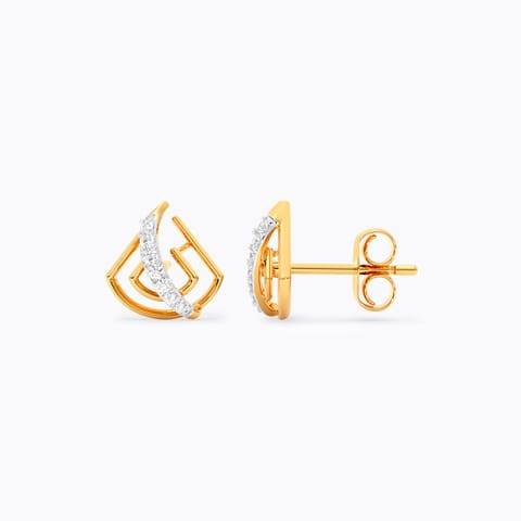 Lively Gleam Diamond Stud Earrings