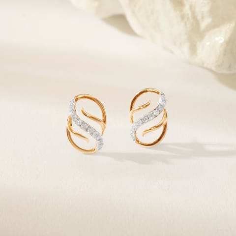 Chic Style Diamond Stud Earrings