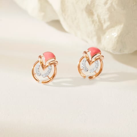 Arch Glow Diamond Stud Earrings