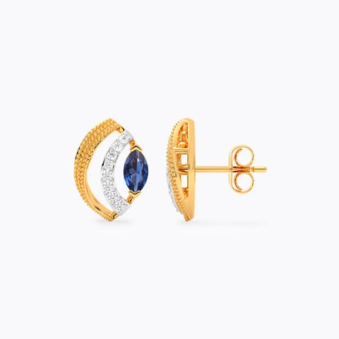 Marquise Sage Gemstone Stud Earrings